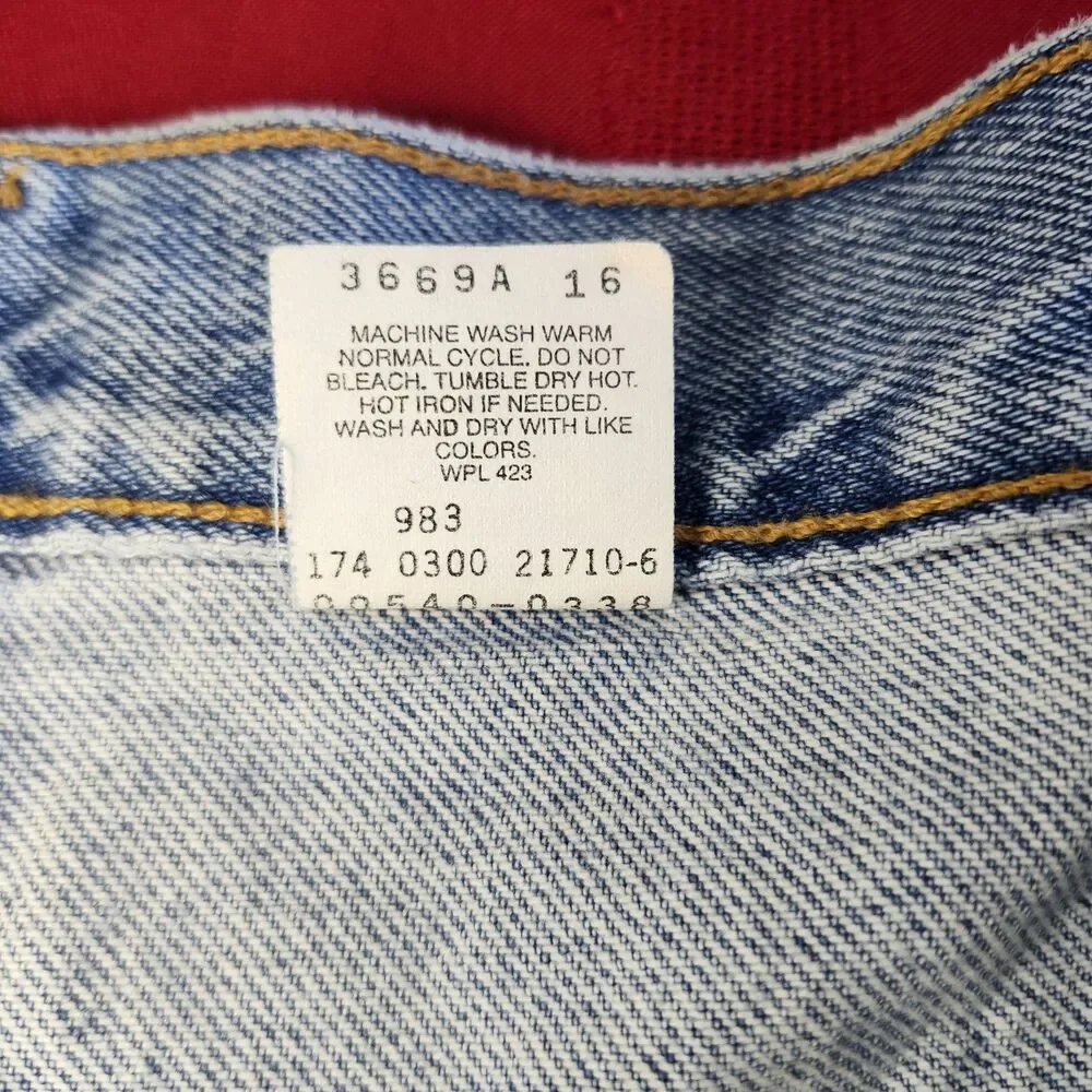 Vtg 90s Y2K Levis Orange Tab Jeans Mens 44x32 Relaxed Fit Light Wash Denim USA